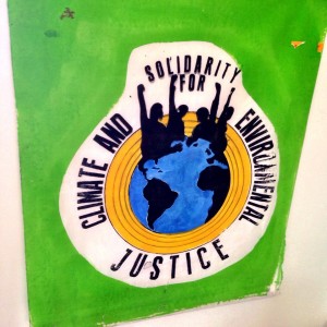 climate justice sign